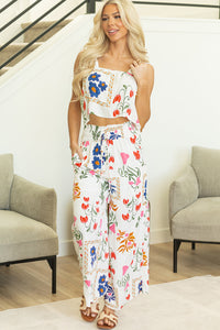 Lakelynn Square Neck Tank and Wide Leg Pants Set