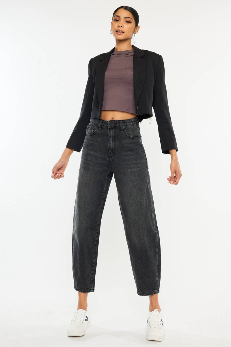 KanCan ultra high rise balloon jeans DARK GREY