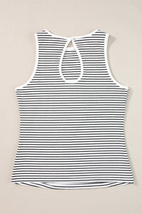 Bethany Striped Knit Sleeveless Tank