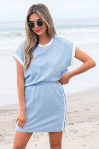Scout Textured Crewneck Tee and Pocketed Skirt Set