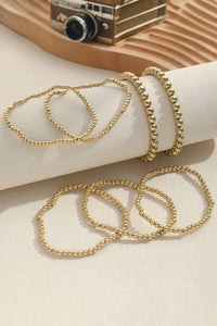 7pcs/Set Minimalist Beaded Luxury Bracelet Set: Gold / Set