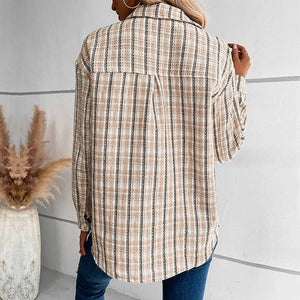 Design Vintage Plaid Shacket: KHAKI