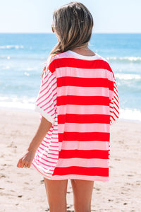Sloan Stripe Side Split Loose Top