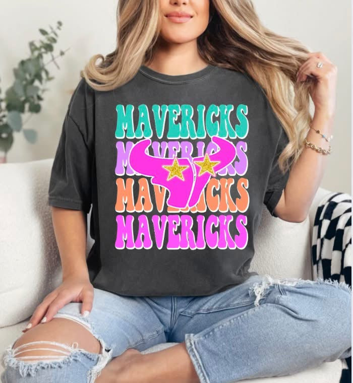 Mavericks colorful comfort colors tee