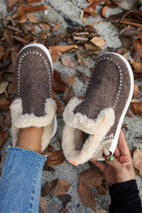 Anna Suede Stitching Plush Lined Anklet Boots
