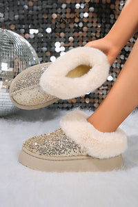 Lucia Sequin Thick Sole Snow Boots