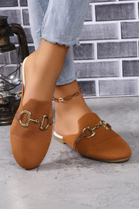 Zara Strap Buckle Decor Slip On Flats