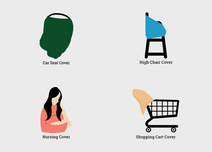 Car Seat Canopy and Breastfeeding Cover - Flora