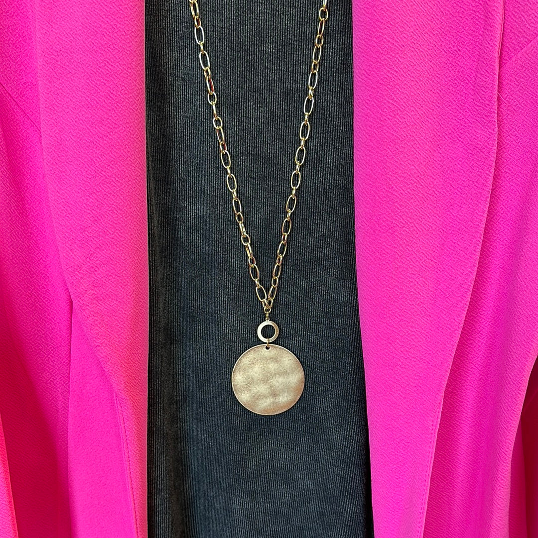 Round medallion necklace (2 colors)