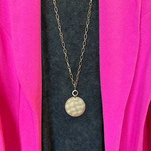 Round medallion necklace (2 colors)