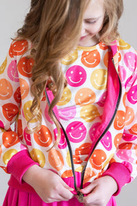 SALE Don't Worry, Be Hippy Satin Jacket