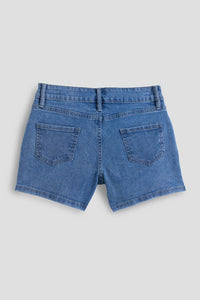 Girls Assymetrical Denim Skort