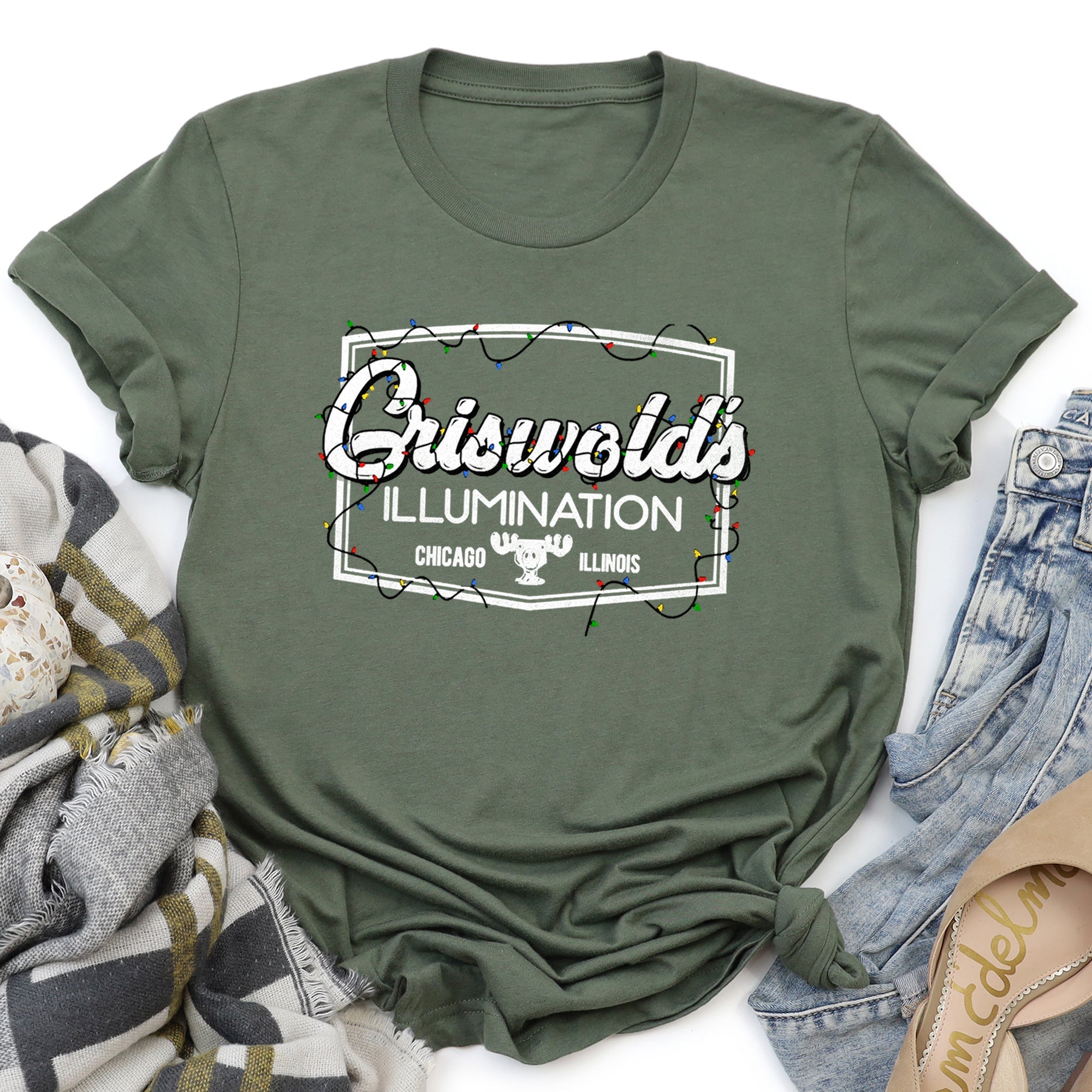 Griswold's Illumination, Christmas Vacation, Retro, Classic, Movie Super Soft Tees
