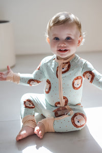 Little Lion Bamboo Zipper Romper