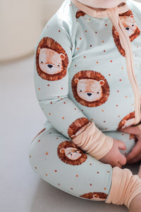 Little Lion Bamboo Zipper Romper