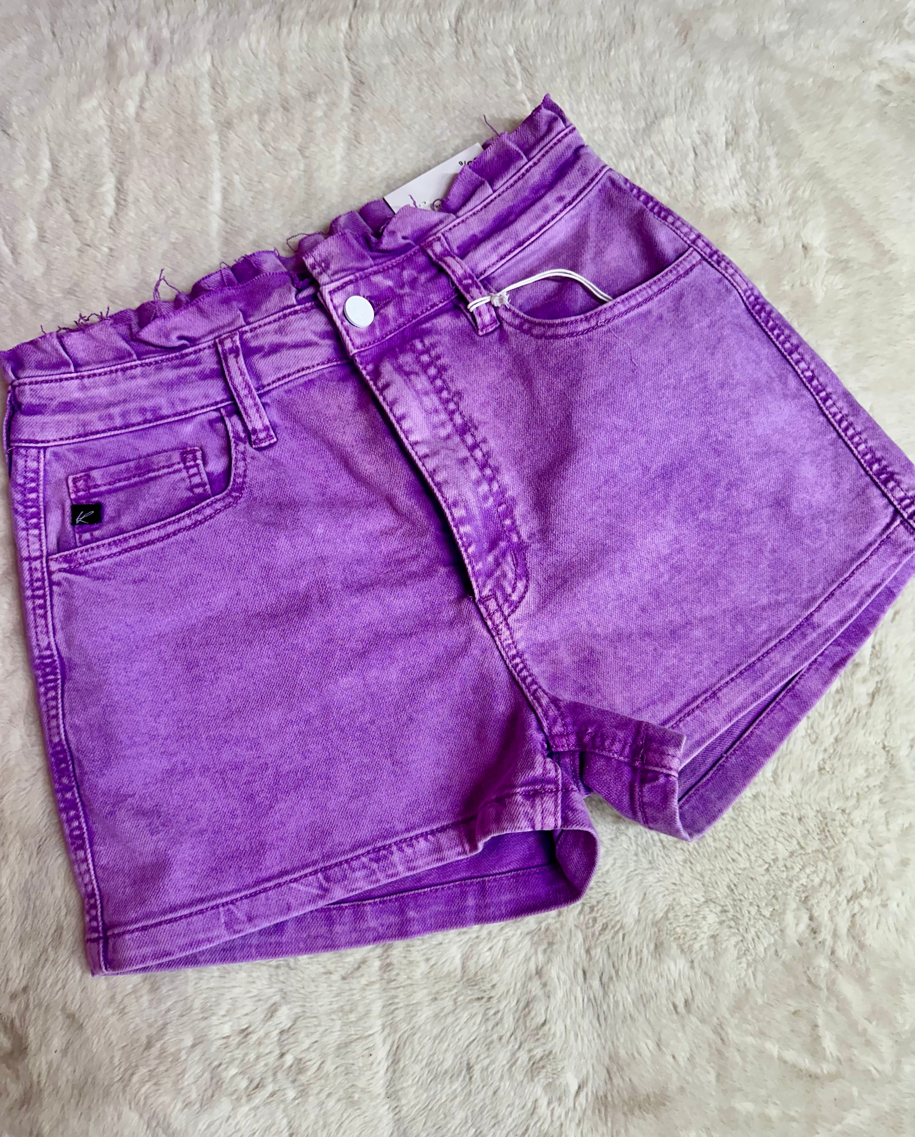 KanCan- Purple HighRise Shorts