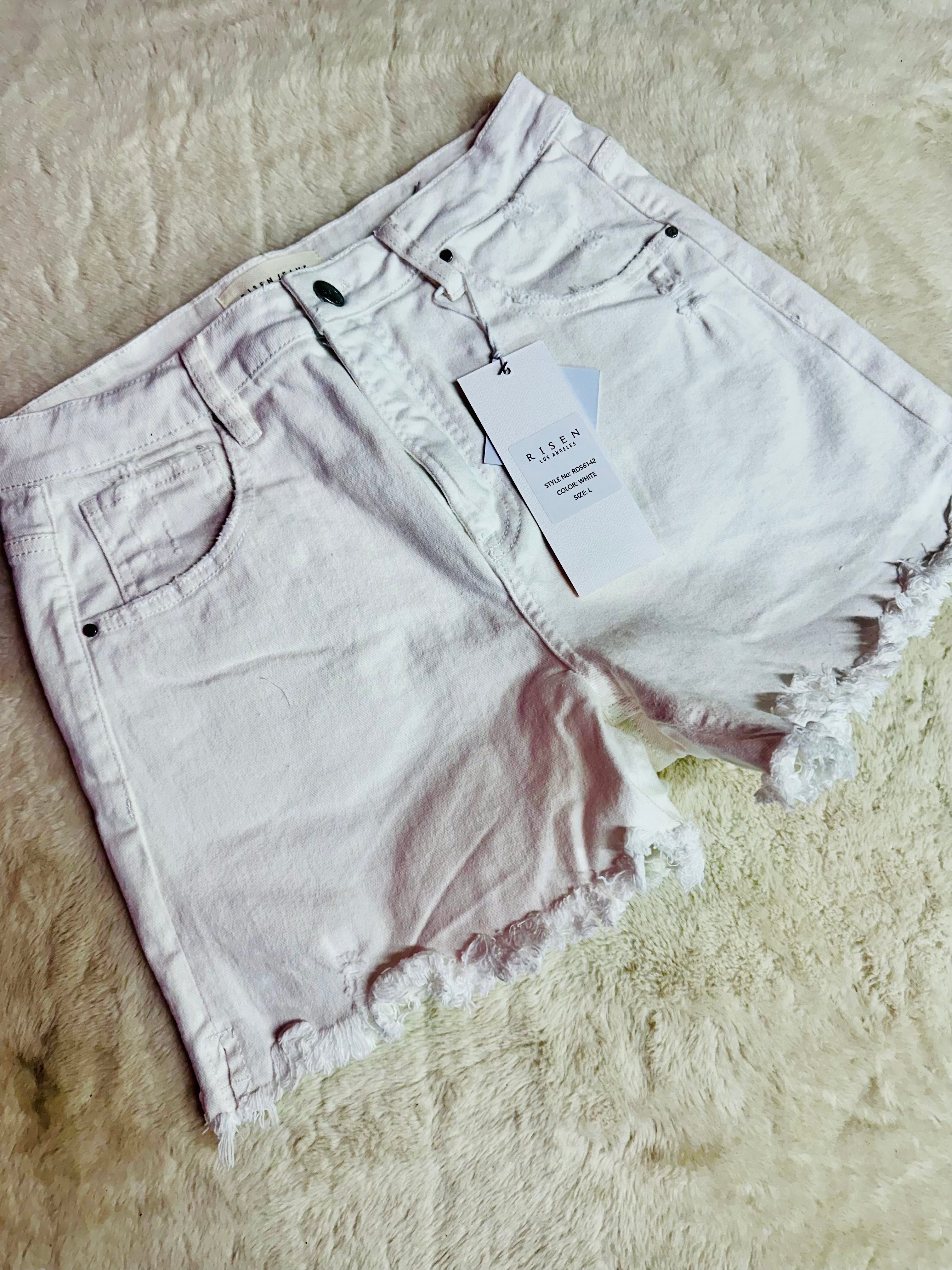 Risen- RDS6142 White Shorts