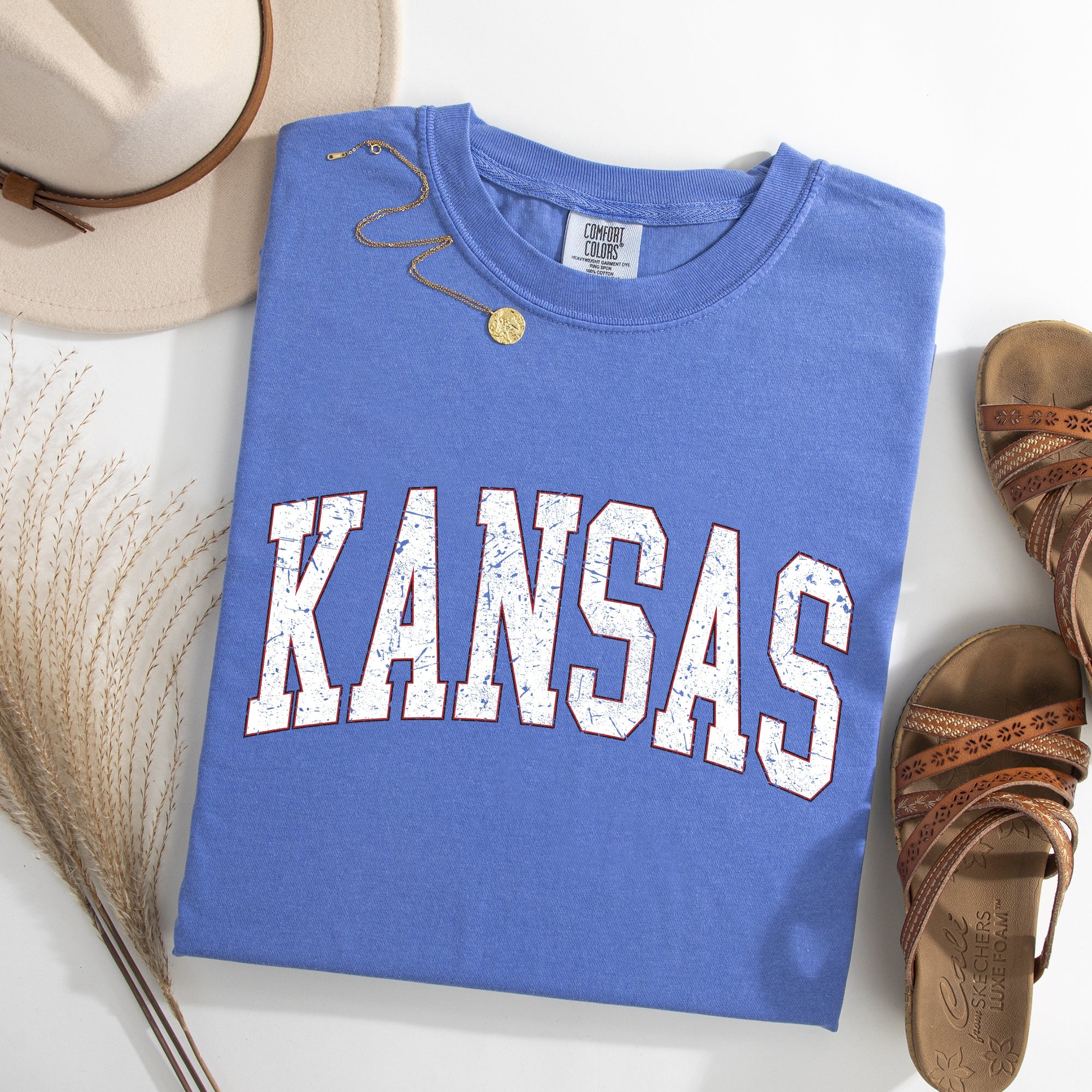 Kansas, Football, Sports, Game Day, Big Game, Touchdown, Tailgate Party, University, College, State Tshirt Comfort Colors T-Shirt