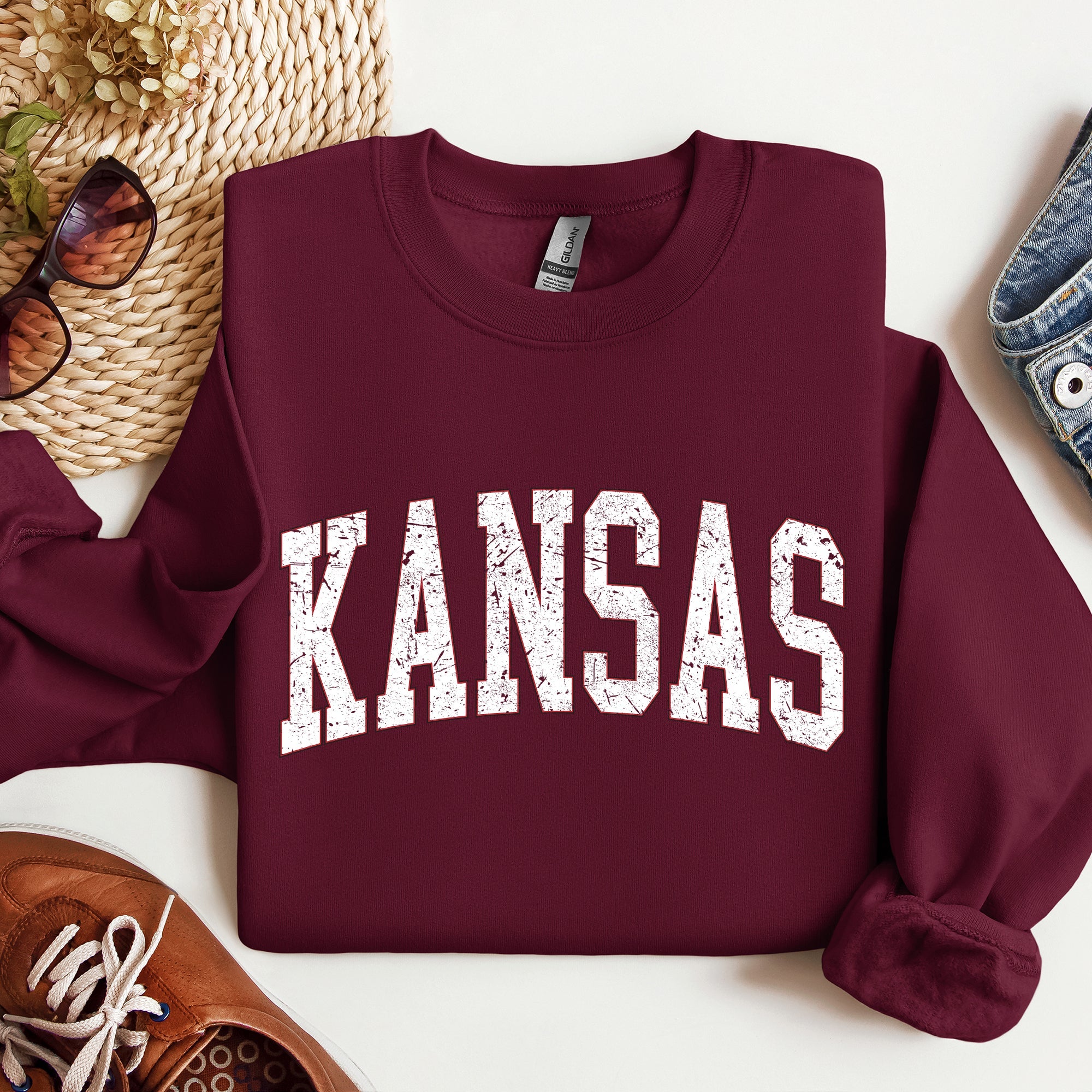 Kansas, Football, Sports, Game Day, Big Game, Touchdown, Tailgate Party, University, College, State Sweatshirt