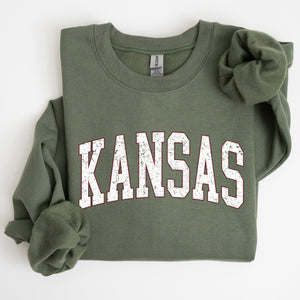 Kansas, Football, Sports, Game Day, Big Game, Touchdown, Tailgate Party, University, College, State Sweatshirt
