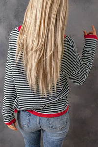 Madelynn Striped Drop Shoulder Sweater