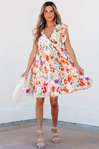 Salem Floral Ruffle Sleeve Dress