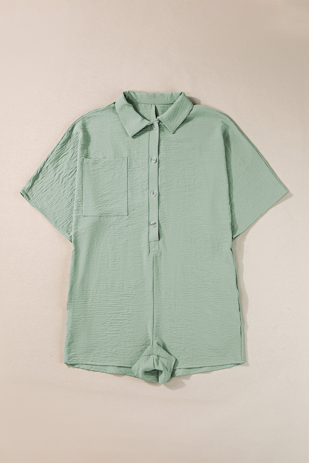 Nyomi Half Button Collared Loose Romper