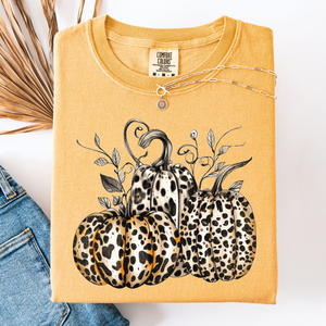 Leopard Print Pumpkins, Cute, Halloween, Autumn, Fall, Comfort Colors T-Shirt