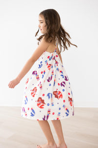 SALE Mer-Made in the USA Ruffle Cross Back Dress