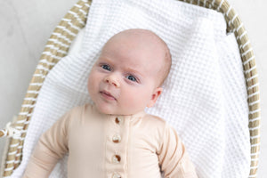 Knotted Baby Gown Set - Sand (Newborn-3 months)