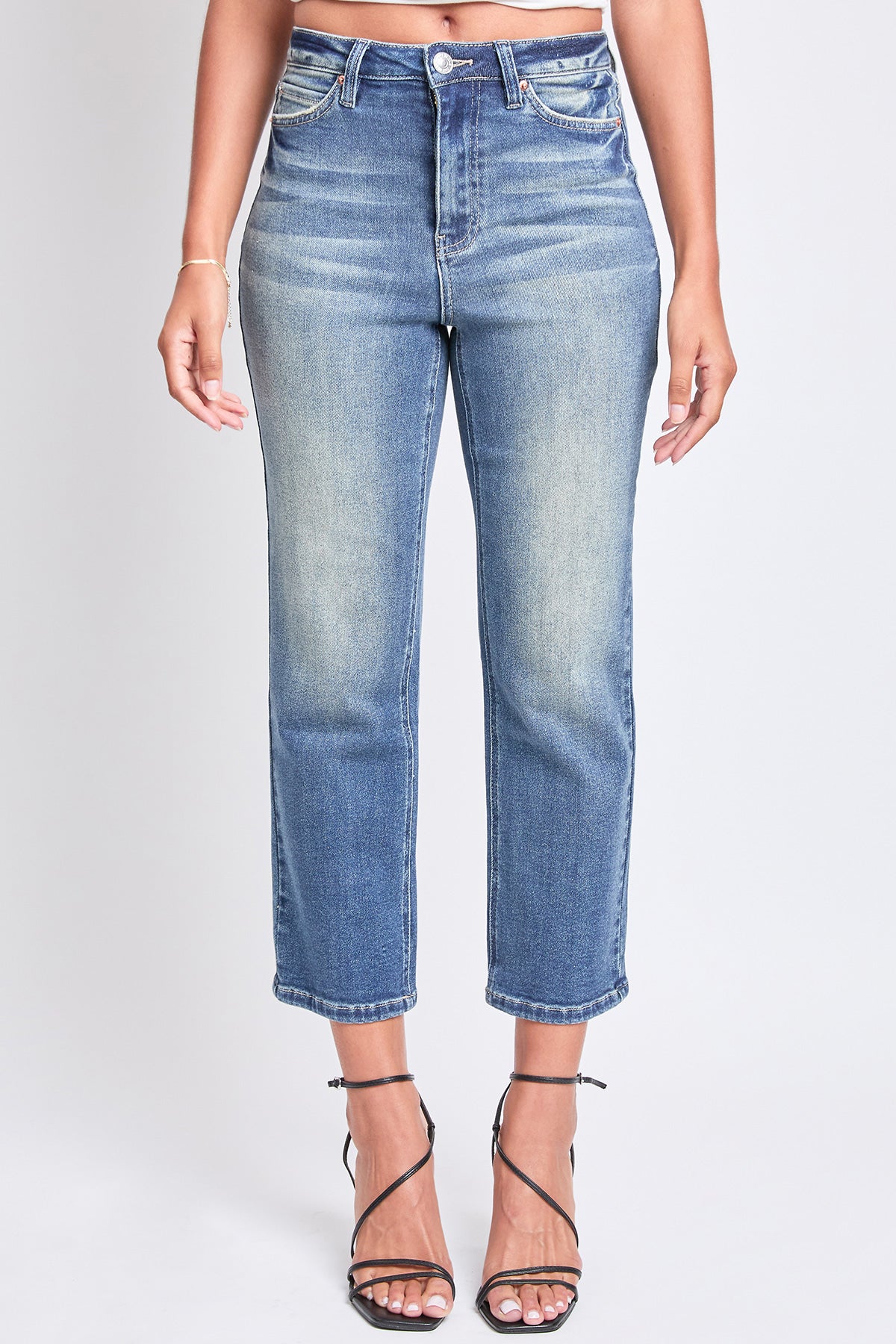Women's Luxe High Rise Vintage Stretch Straight  Jeans