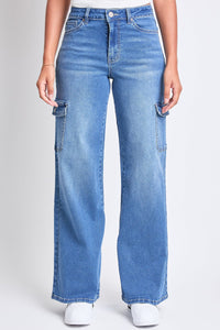 Women's High Rise Wide Leg Skater Cargo Jeans