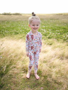 Highland Cow Bamboo Toddler Set