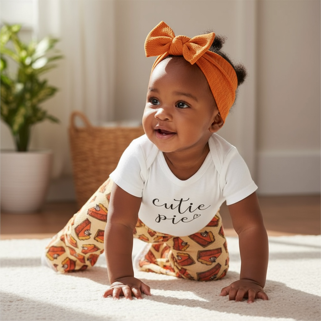 Thanksgiving Pumpkin Pie Bell Bottom Outfit