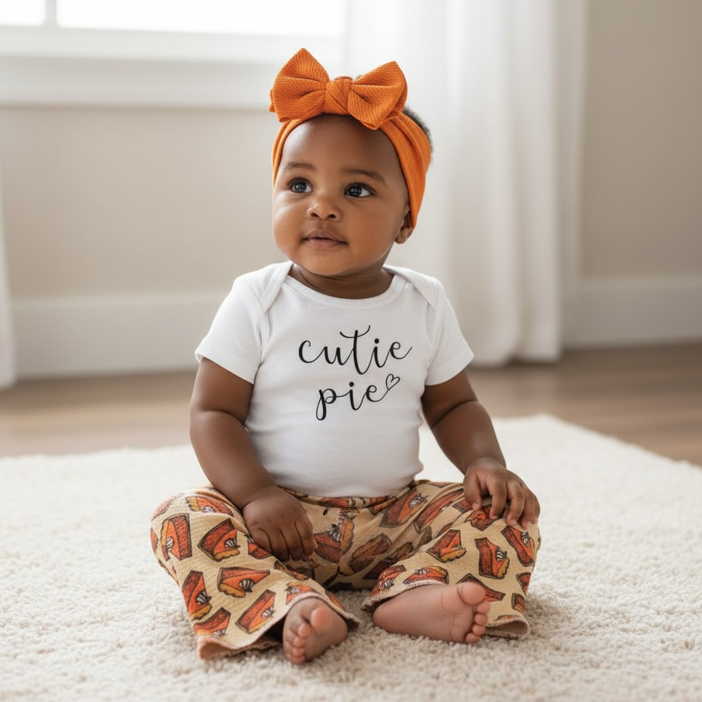 Thanksgiving Pumpkin Pie Bell Bottom Outfit