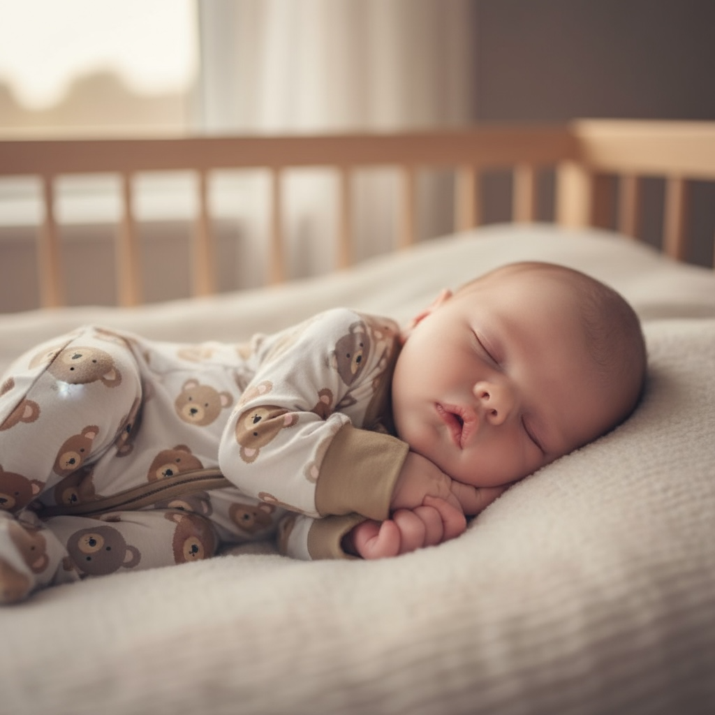 Baby Bear Bamboo Zipper Romper