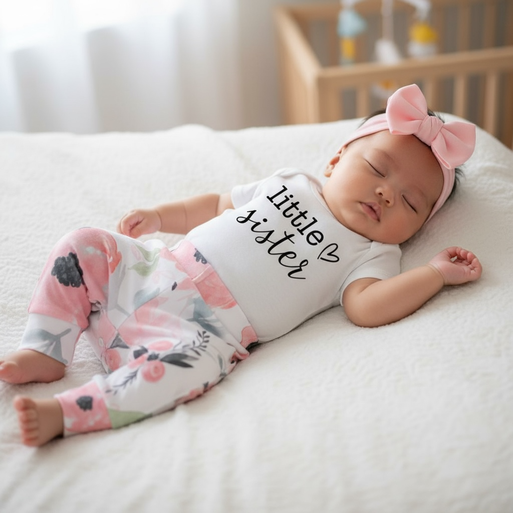 Pink Floral Baby Leggings