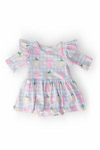 Pumpkin Picnic Twirl Flutter Bodysuit