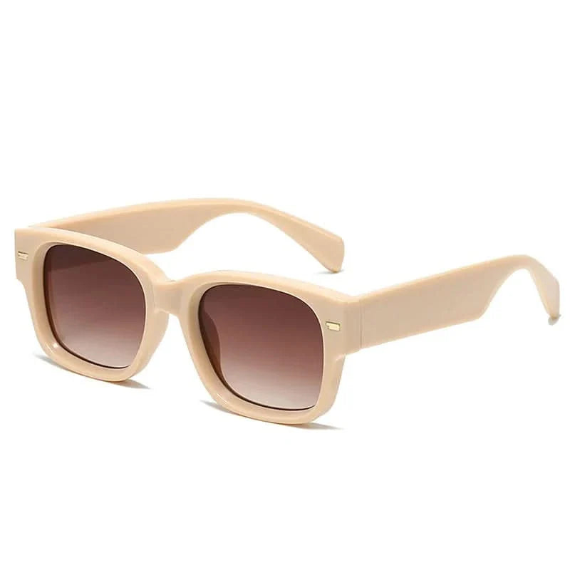 Vintage Square Rivet Sunglasses - Fashion Gradient Shades UV400
