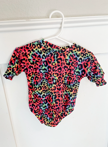 Tie Dye Cheetah Sweater Romper