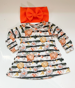 Pumpkin Stripe Dress