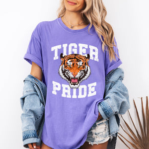 Tiger Pride, Football, Sports, Game Day, Big Game, Touchdown, Tailgate Party Tshirt Comfort Colors T-Shirt