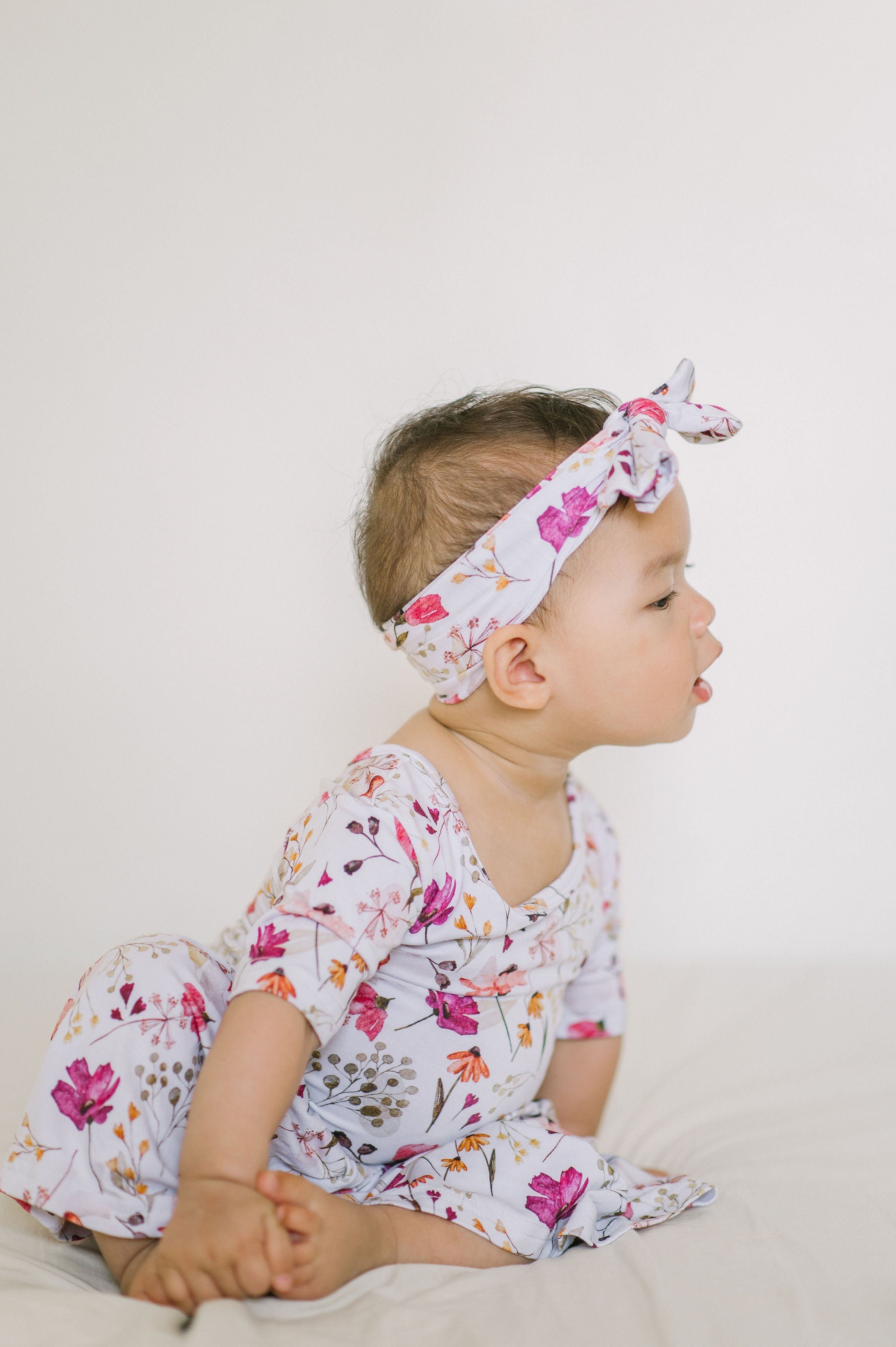 Bamboo Purple Floral Bodysuit Dress
