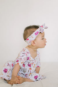 Bamboo Purple Floral Bodysuit Dress