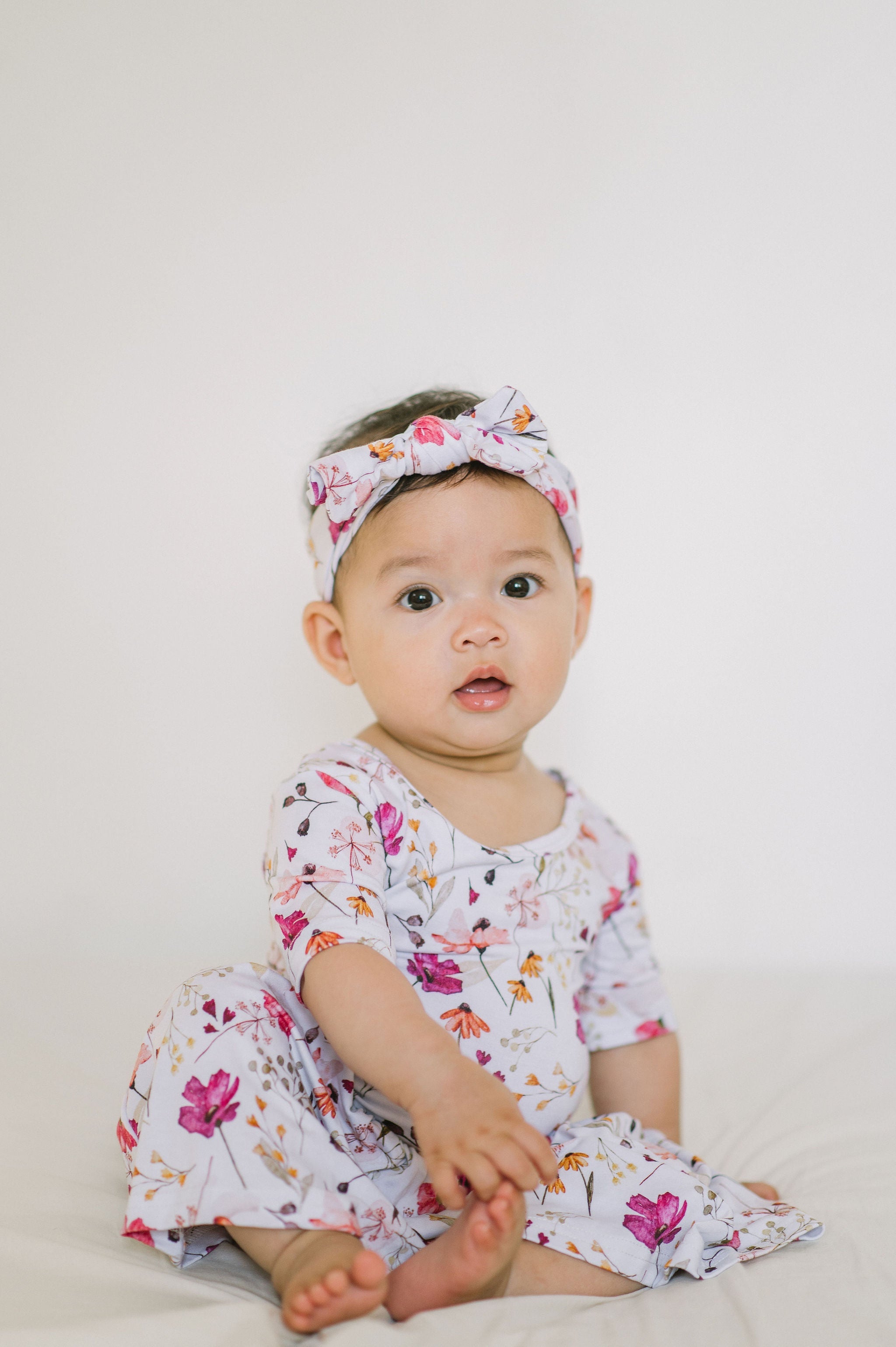 Bamboo Purple Floral Bodysuit Dress