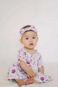 Bamboo Purple Floral Bodysuit Dress