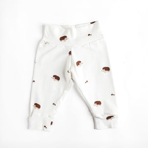 Sweet Hedgehogs on Ivory Baby & Toddler Cotton Knit Leggings