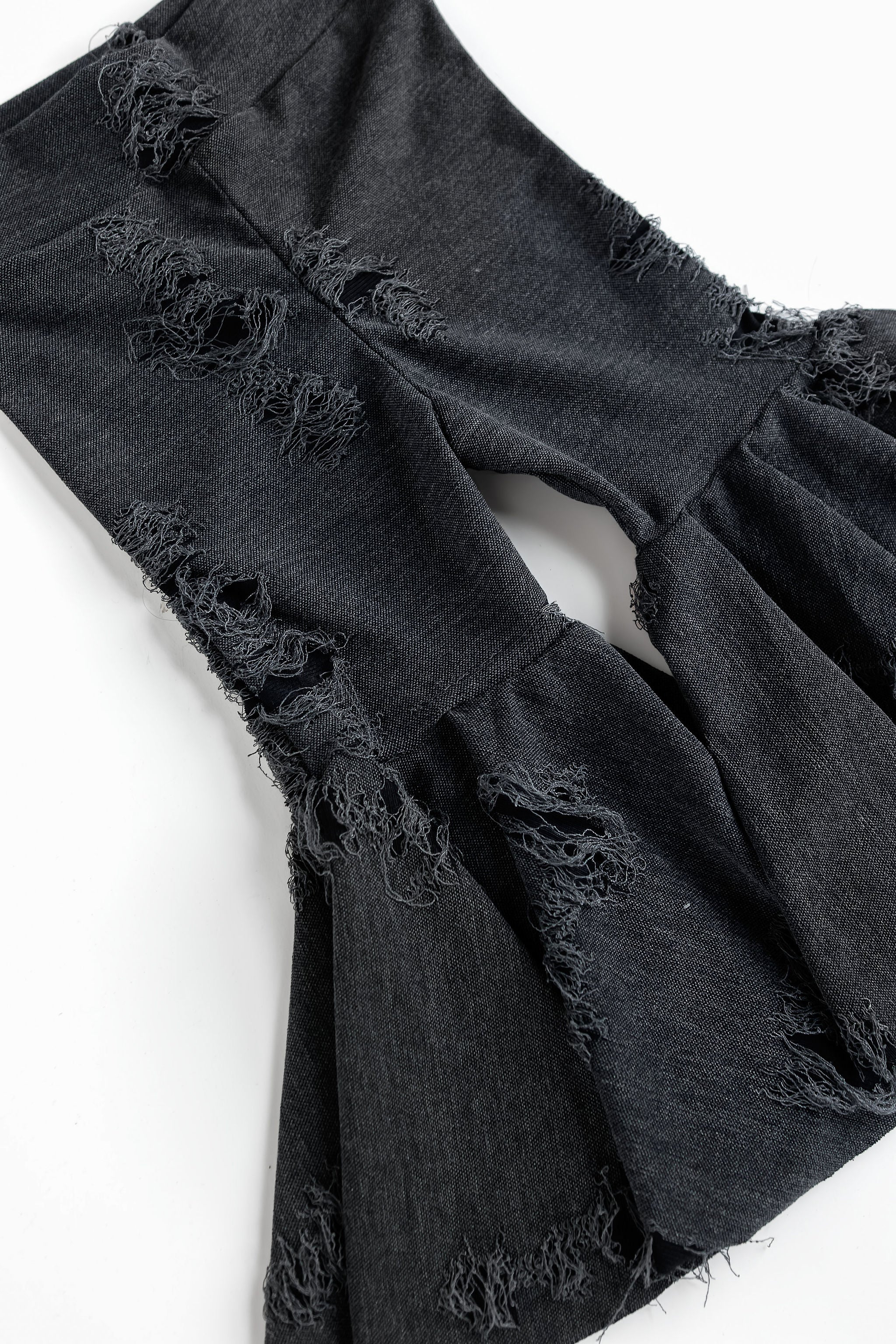 Distressed Denim Inspired Baby Bell Bottoms