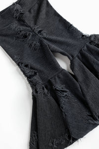 Distressed Denim Inspired Baby Bell Bottoms