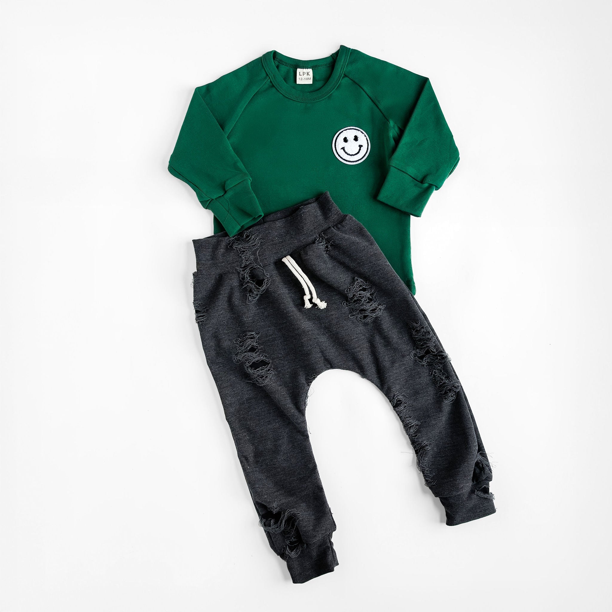 Distressed Denim Inspired Baby Joggers